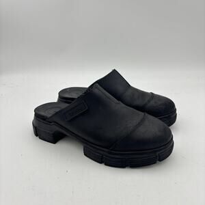 Ganni City Mules Recycled Rubber Clogs Slip Ons Women's 38